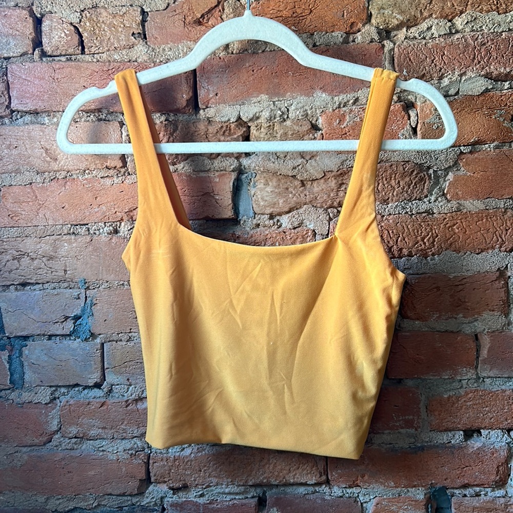 Orange tank crop top